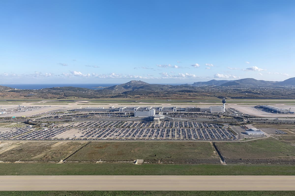 An Athens airport transfer starts at Athens International Airport Eleftherios Venizelos on the Mesogeia plain